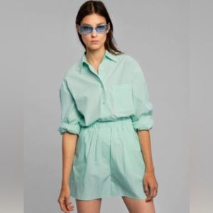 The Frankie Shop Lui Organic Cotton Boxer Short in size XS and color Menthe